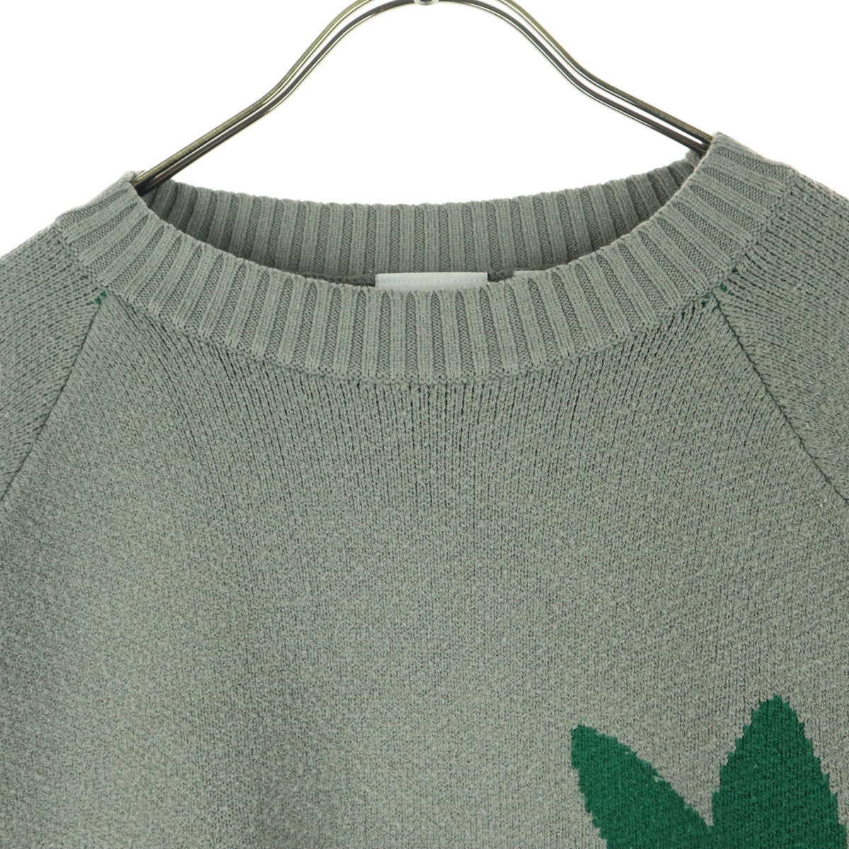 adidas アディダス トレフォイルロゴ 星柄 長袖 セーター S グレー メンズ