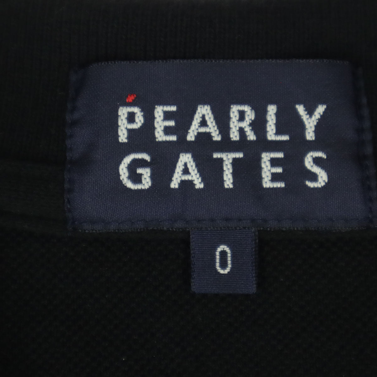 美品 PEARLY GATES パーリーゲイツ スポンジ・ボブ コラボ キャラクター刺繍 半袖 ポロシャツ 0 ブラック レディース