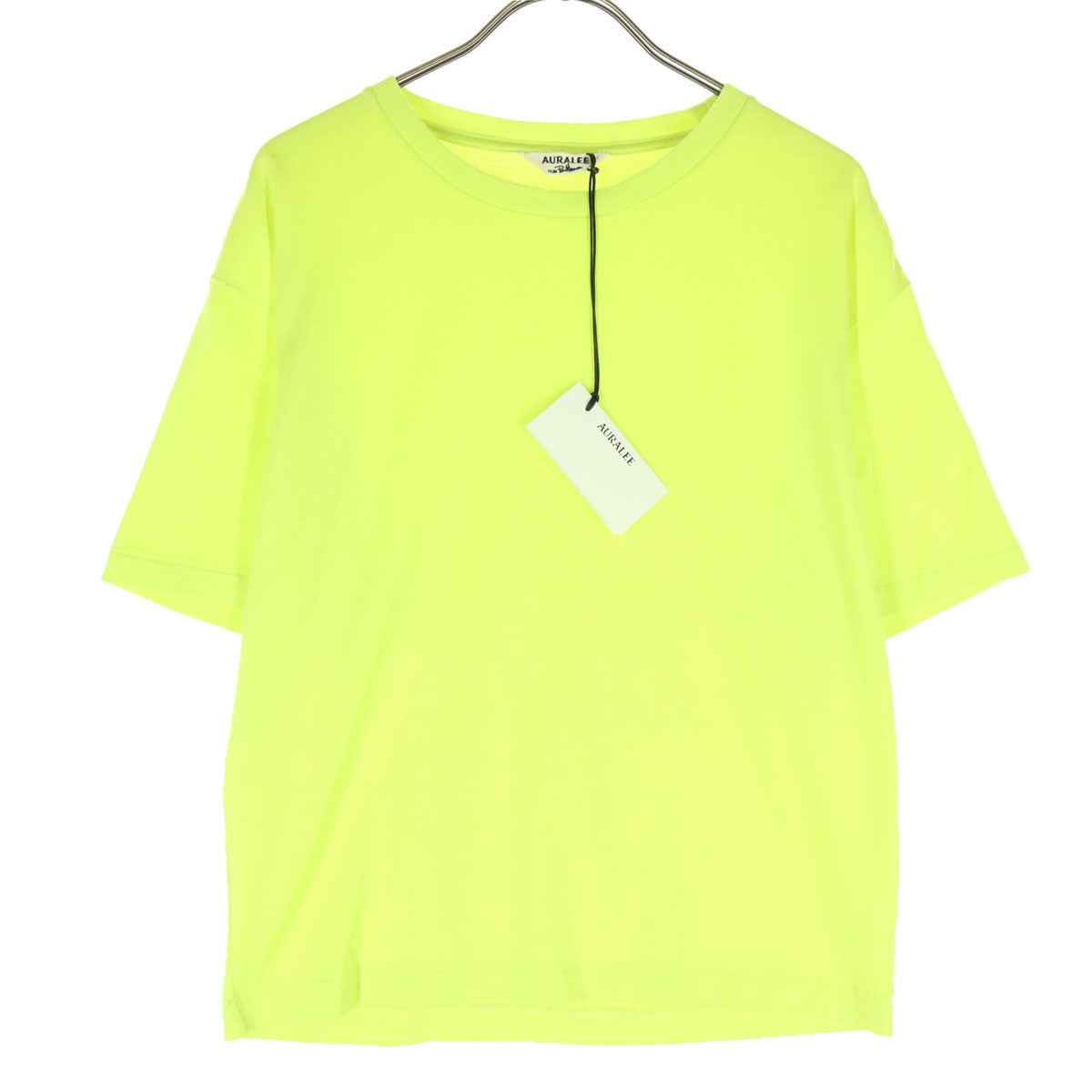 AURALEE オーラリー 日本製 Ron Herman ロンハーマン コラボ 半袖 ラスタープレーティング Tシャツ 0 ライムグリーン系 レディース