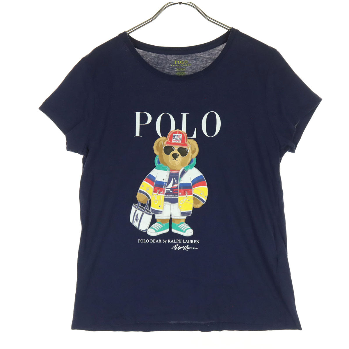 POLO RALPH LAUREN ポロラルフローレン フロントプリント クマ 半袖 Tシャツ M ネイビー メンズ