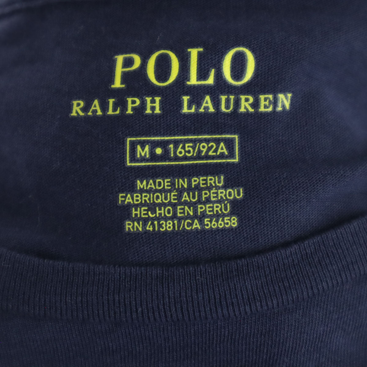 POLO RALPH LAUREN ポロラルフローレン フロントプリント クマ 半袖 Tシャツ M ネイビー メンズ