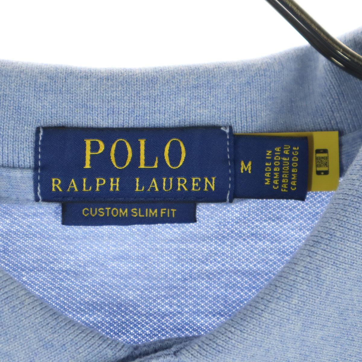 美品 POLO RALPH LAUREN ポロラルフローレン 半袖 ポロシャツ M ブルー メンズ