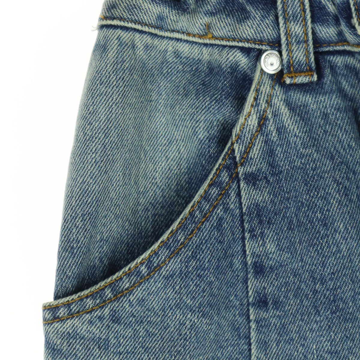 DOUBLE STANDARD CLOTHING ダブルスタンダードクロージング コットン 日本製 デニム バギーパンツ 38 ブルー系 レディース