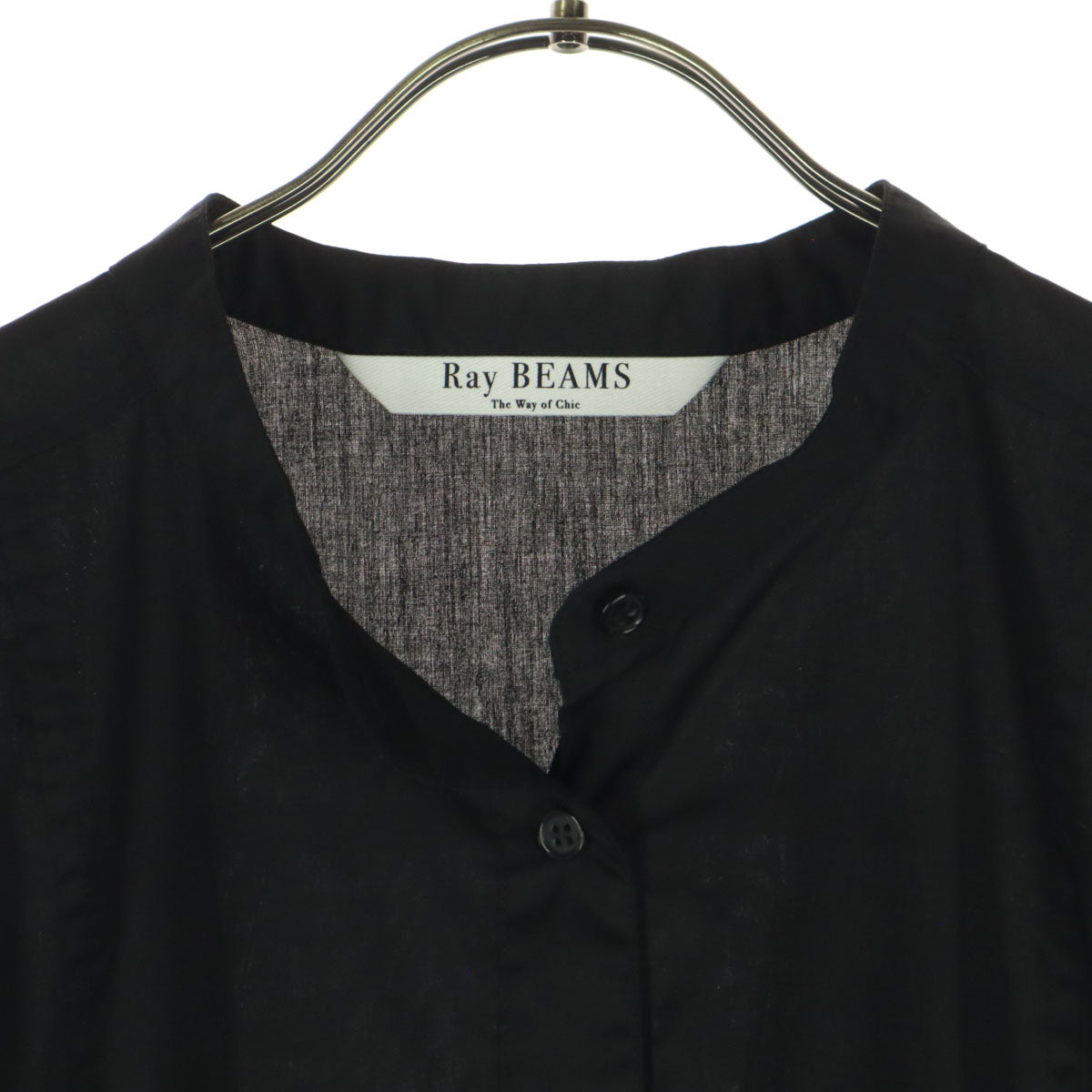 未使用 Ray Beams レイビームス ノースリーブ ベルテッドタック ワンピース F ブラック レディース
