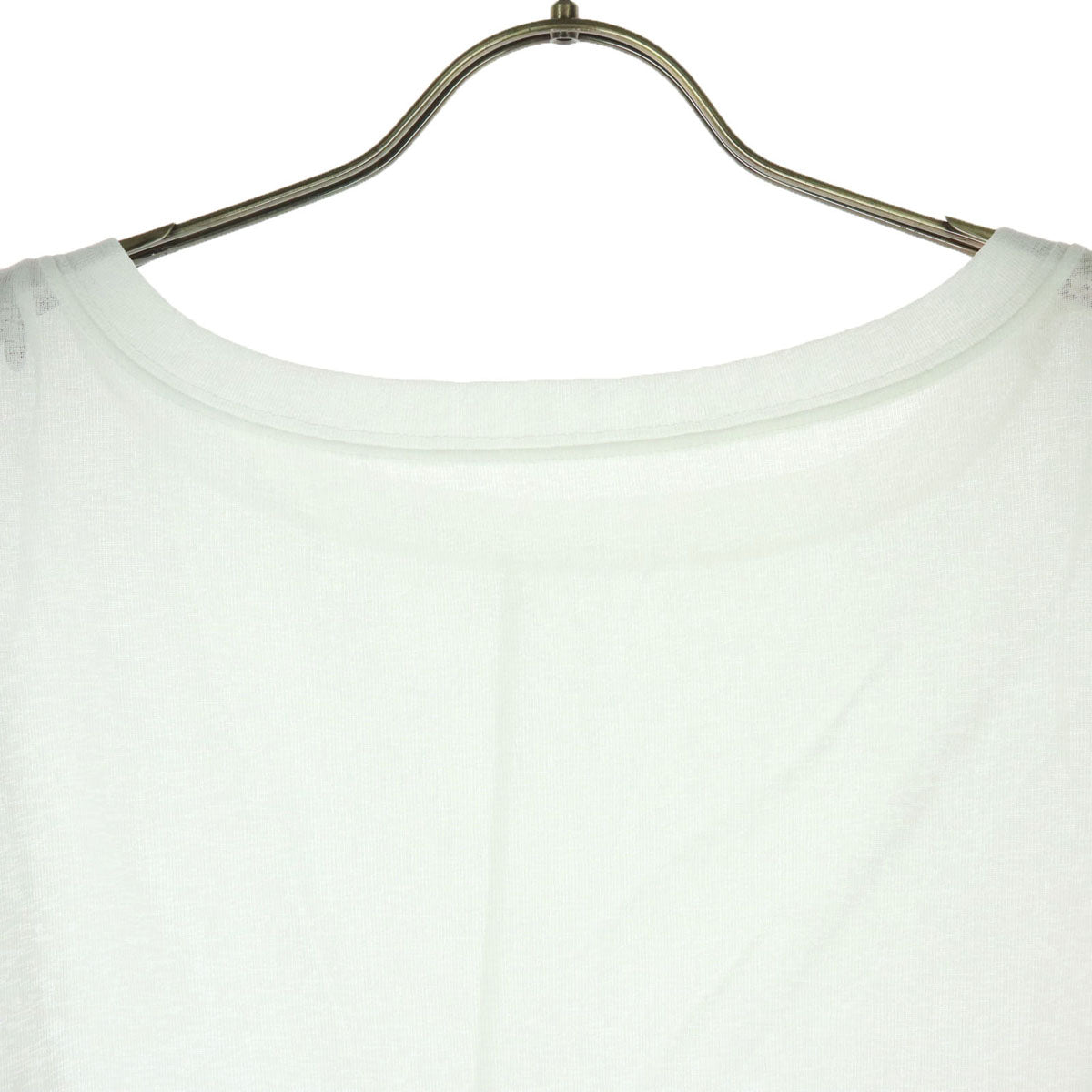 GEORGES ジョージズ 半袖 オフショルダー シアー Tシャツ F ホワイト レディース