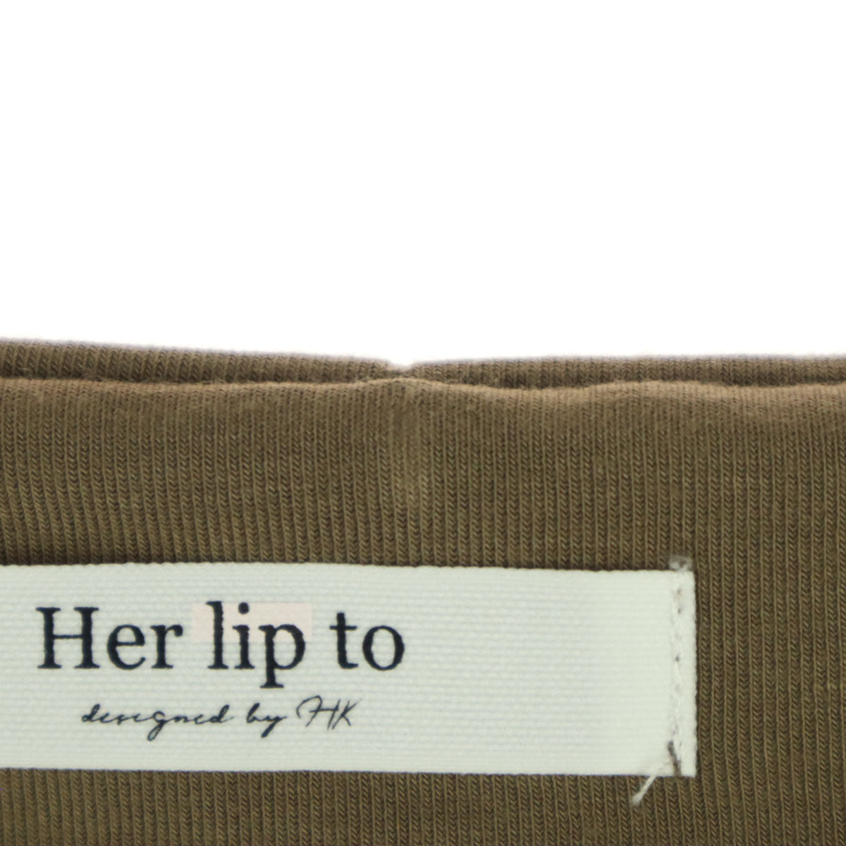 Her lip to ハーリップトゥ 半袖 ワンショルダー ブラウス M モカブラウン レディース