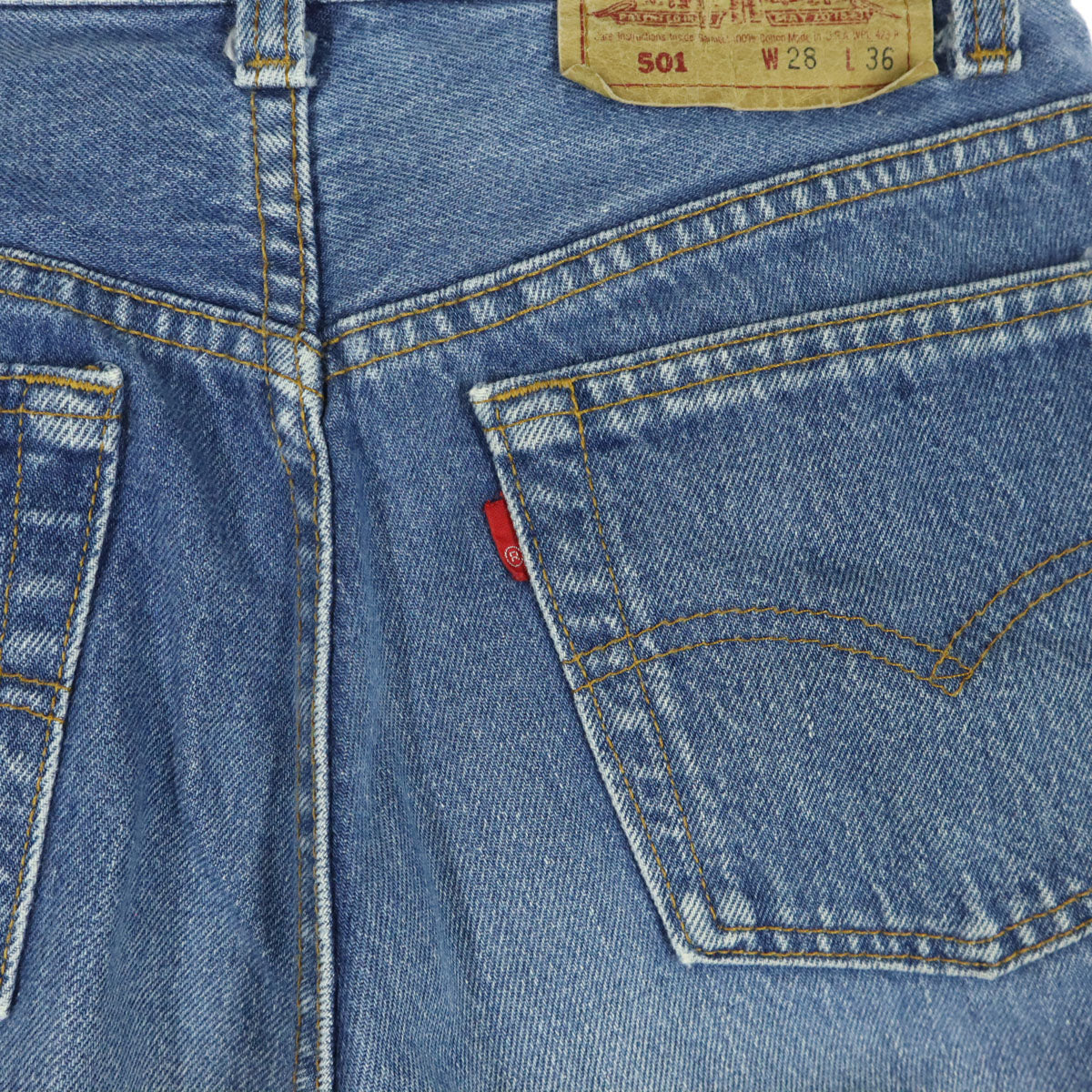 Levi's リーバイス 80s 90s USA 501 ボタン裏552 オールド ストレートデニムパンツ w28 ブルー メンズ