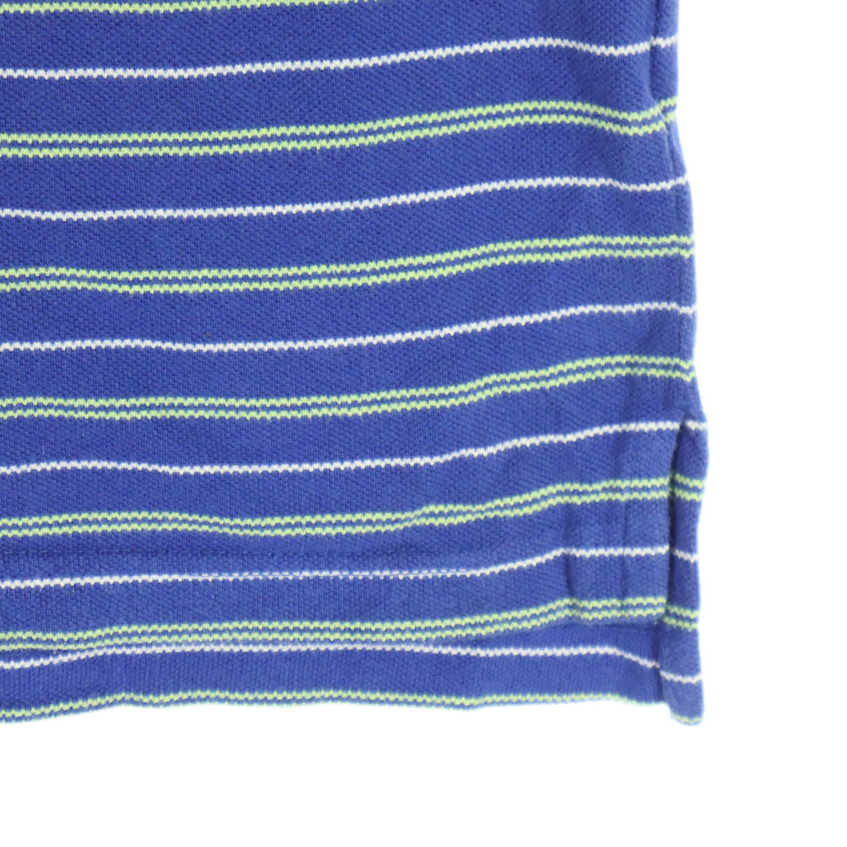TOMMY HILFIGER トミーヒルフィガー 90s オールド フラッグタグ マルチボーダー 半袖 ポロシャツ L ブルー メンズ