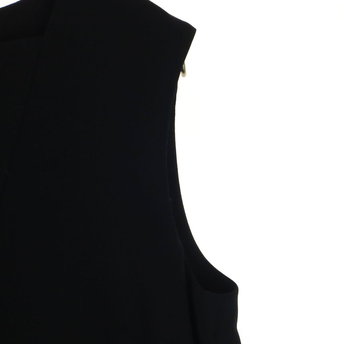 未使用 NOMBRE IMPAIR ノンブルアンペール 日本製 ノースリーブ ロングワンピース F ブラック バックジップ レディース