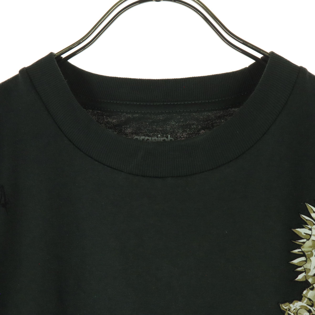 graniph グラニフ コットン デスノート DEATH NOTE コラボ キャラクタープリント 半袖 Tシャツ SS グリーン メンズ