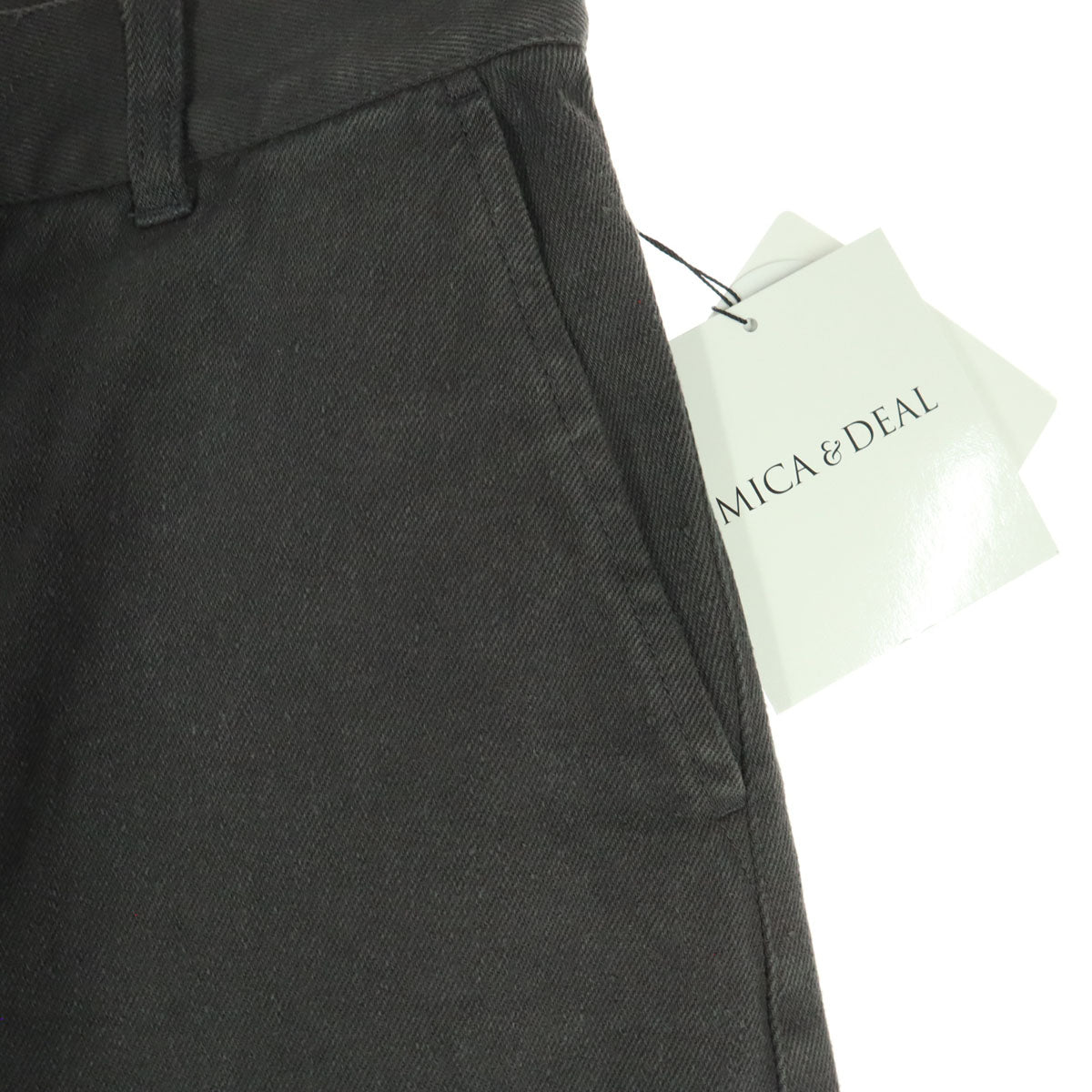 未使用 MICA&DEAL マイカアンドディール デニムパンツ 38 チャコールグレー レディース