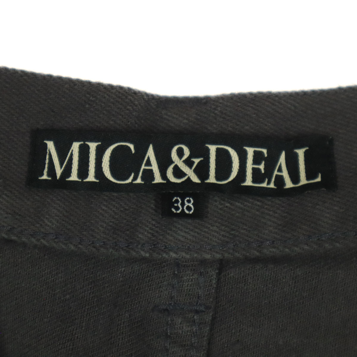 未使用 MICA&DEAL マイカアンドディール デニムパンツ 38 チャコールグレー レディース