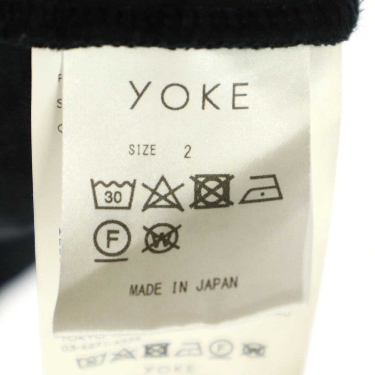 YOKE ヨーク 日本製 半袖 クルーネック Tシャツ S ブラック ビッグサイズ メンズ