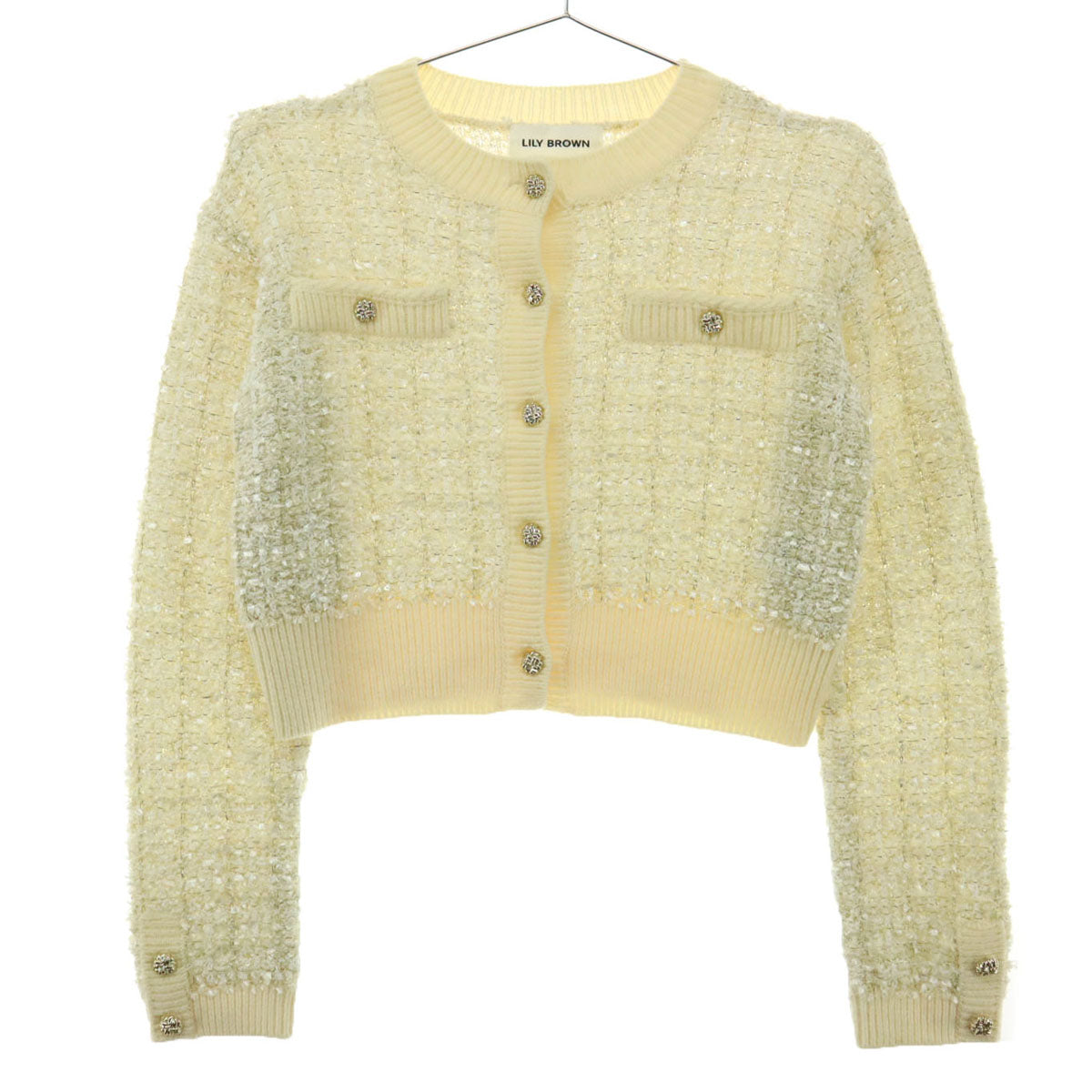 Lily Brown リリーブラウン 23AW 長袖 カーディガン F ホワイト系 レディース
