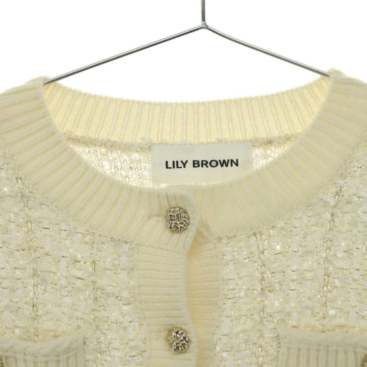Lily Brown リリーブラウン 23AW 長袖 カーディガン F ホワイト系 レディース