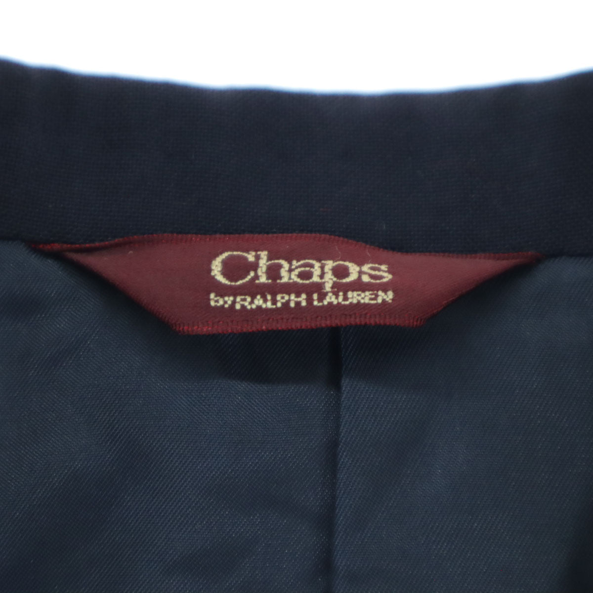 美品 Chaps by Ralph Lauren チャップスバイラルフローレン 80s ヴィンテージ 長袖 テーラードジャケット C92W80T170 ブラック 金ボタン 紺ブレ メンズ