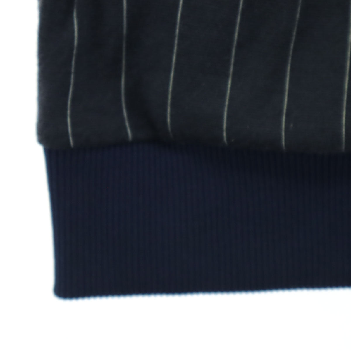 FRED PERRY フレッドペリー 日本製 ストライプ柄 長袖 ブルゾン L ネイビー メンズ