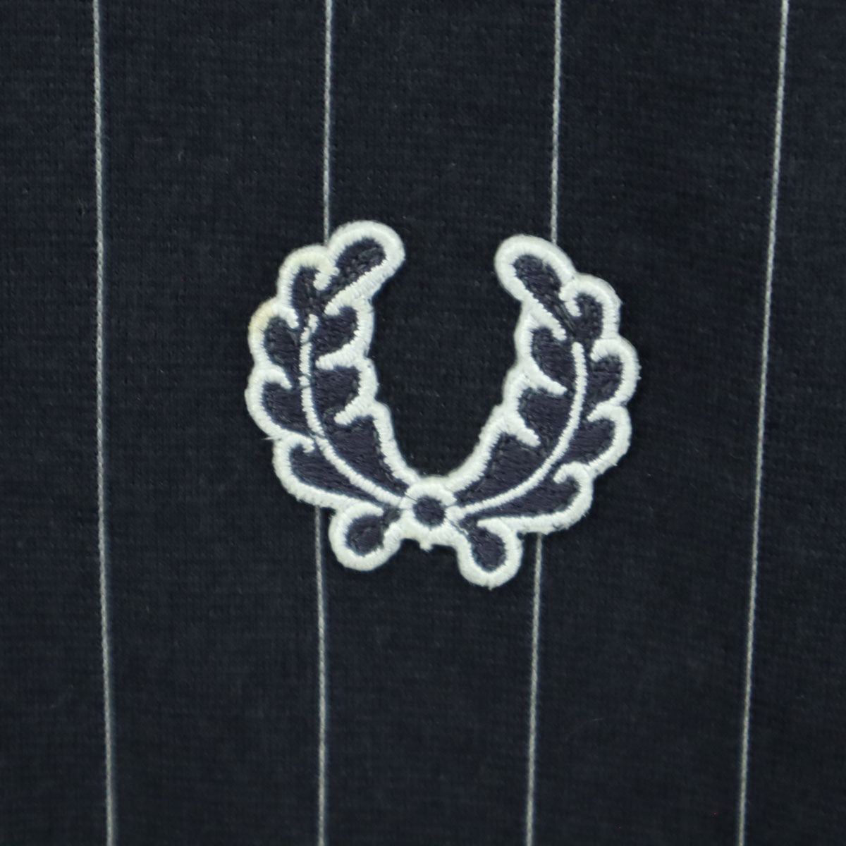 FRED PERRY フレッドペリー 日本製 ストライプ柄 長袖 ブルゾン L ネイビー メンズ