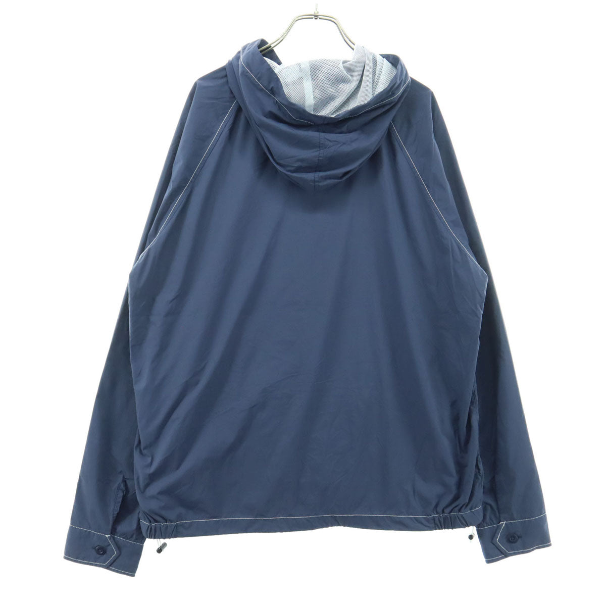 美品 FRED PERRY フレッドペリー ワンポイントロゴ 長袖 ナイロンジャケット L ネイビー フーディー メンズ