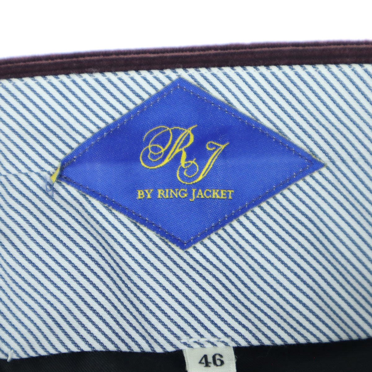 美品 RING JACKET リングジャケット 日本製 コーデュロイパンツ 46 ワインレッド ベルト付き メンズ