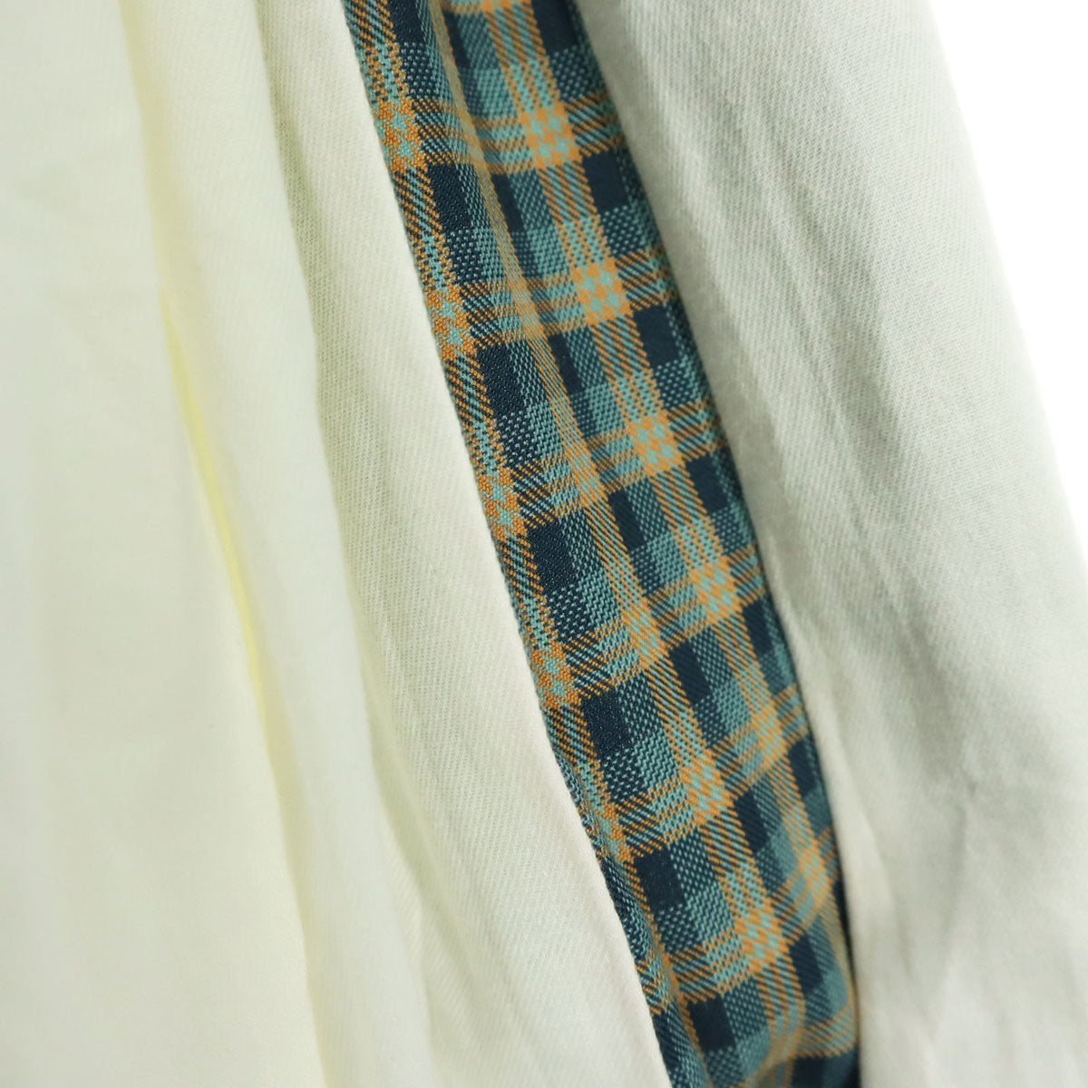 美品 RRR TOKYO アールトウキョウ チェック柄 長袖 シャツワンピース アイボリー ロング丈 ベルト付き レディース