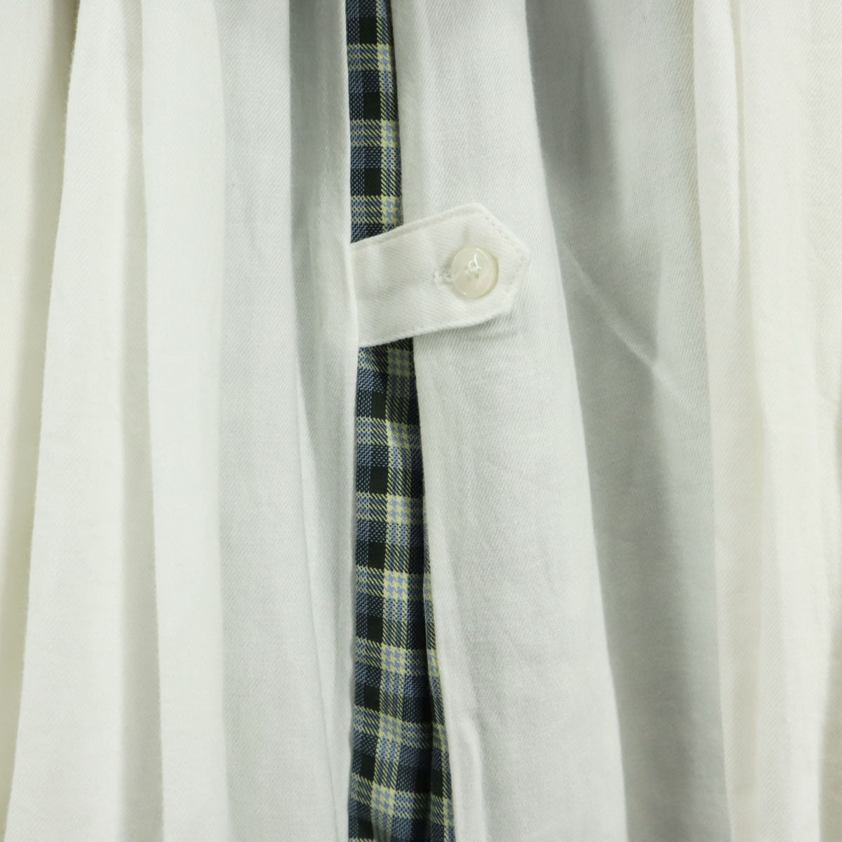 美品 RRR TOKYO アールトウキョウ チェック柄 長袖 シャツワンピース アイボリー ロング丈 ベルト付き レディース