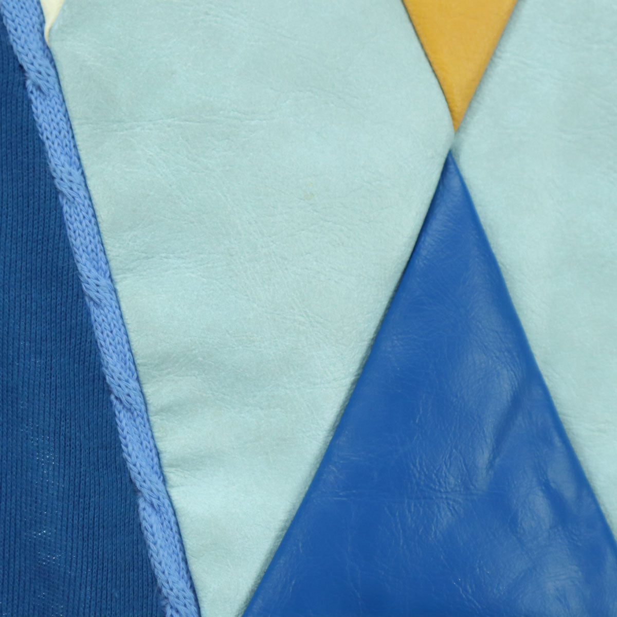 CAMPUS キャンパス 60s 70s ヴィンテージ USA製 アーガイル柄 長袖 ニット M ブルー系 メンズ