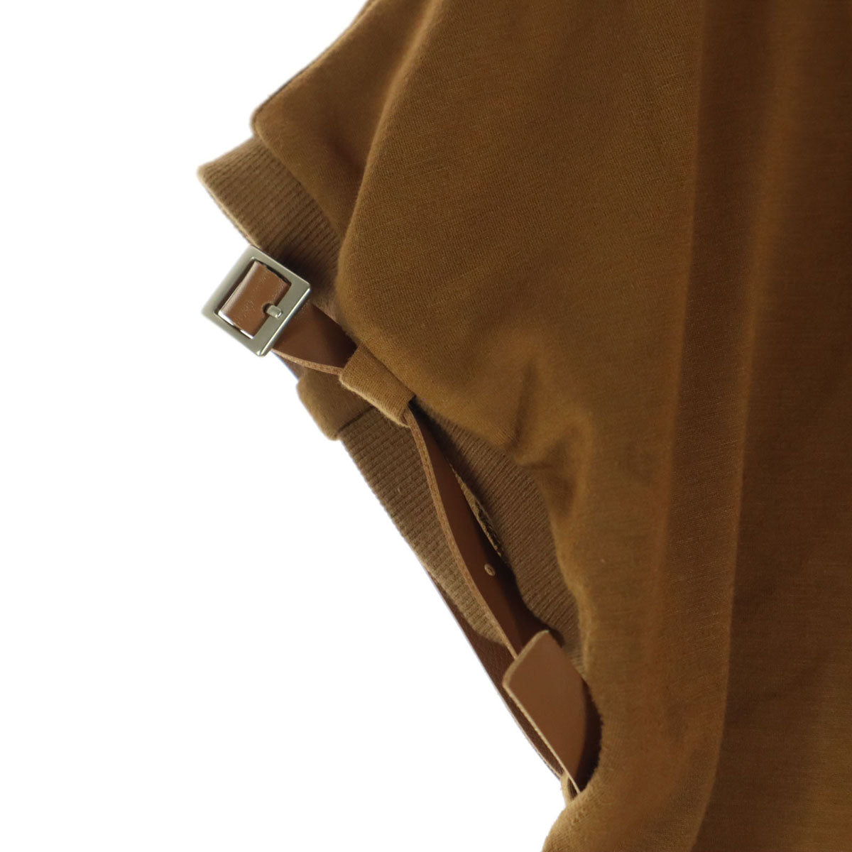AMERI UNDRESSED アメリ 半袖 Tシャツ F ブラウン 袖ベルト付き レディース
