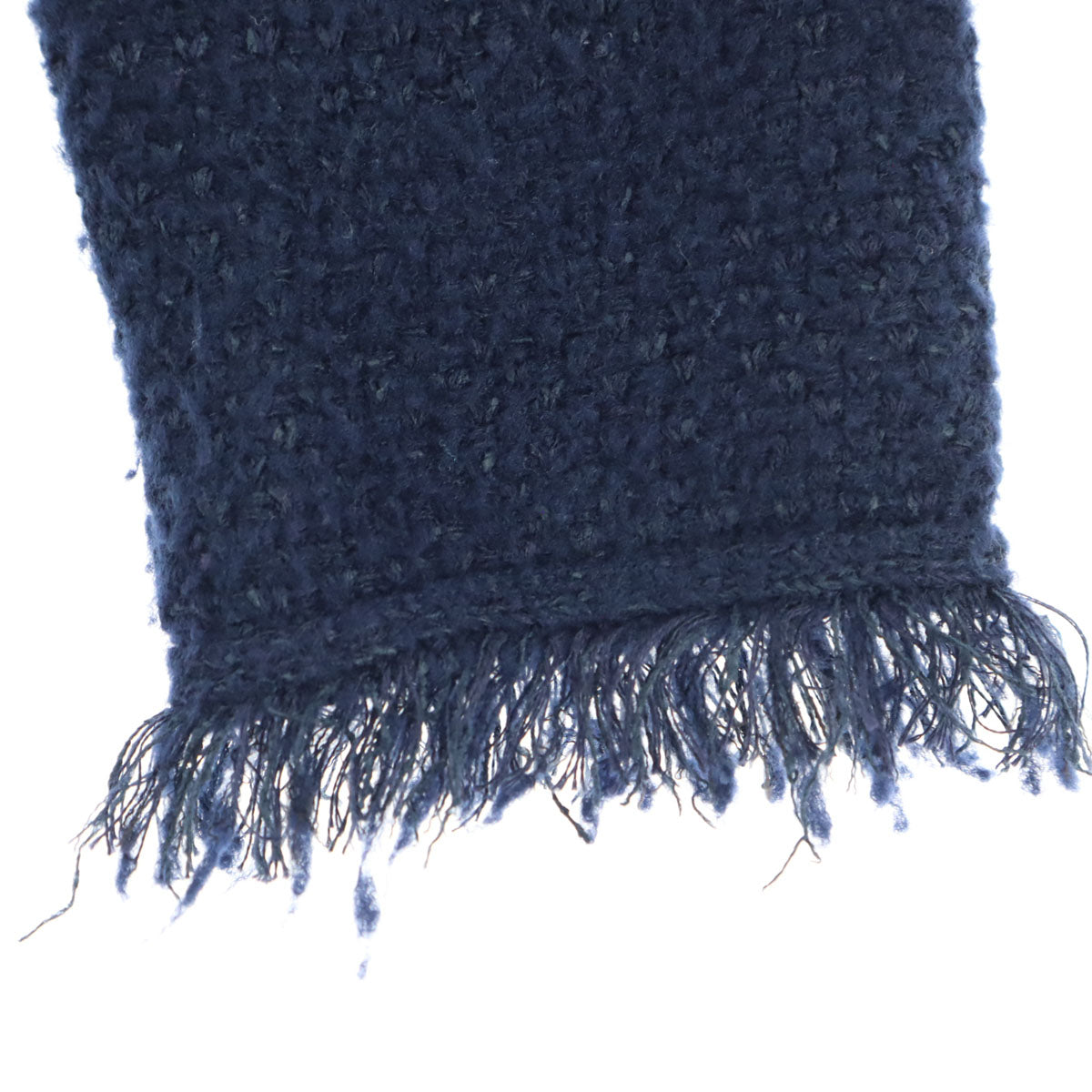 美品 ADAWAS アダワス 長袖 ツイードジャケット FREE ネイビー レディース