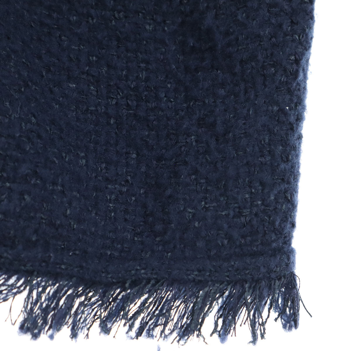 美品 ADAWAS アダワス 長袖 ツイードジャケット FREE ネイビー レディース