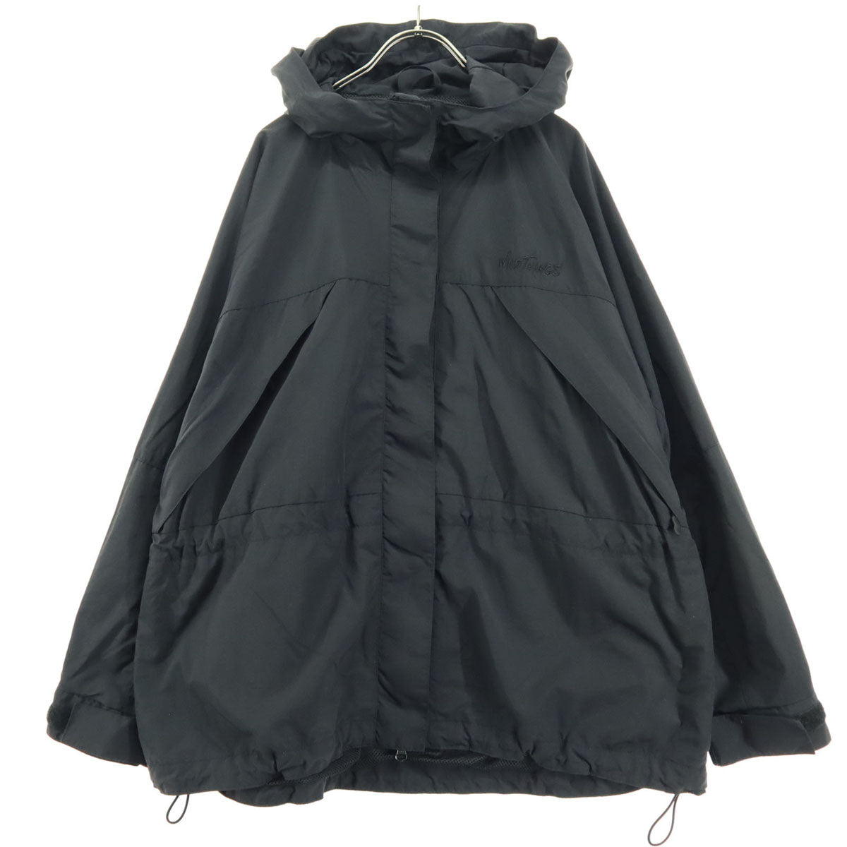 美品 WILDTHINGS ワイルドシングス 長袖 裾、ウエスト調整紐付き マウンテンパーカー M ブラック レディース