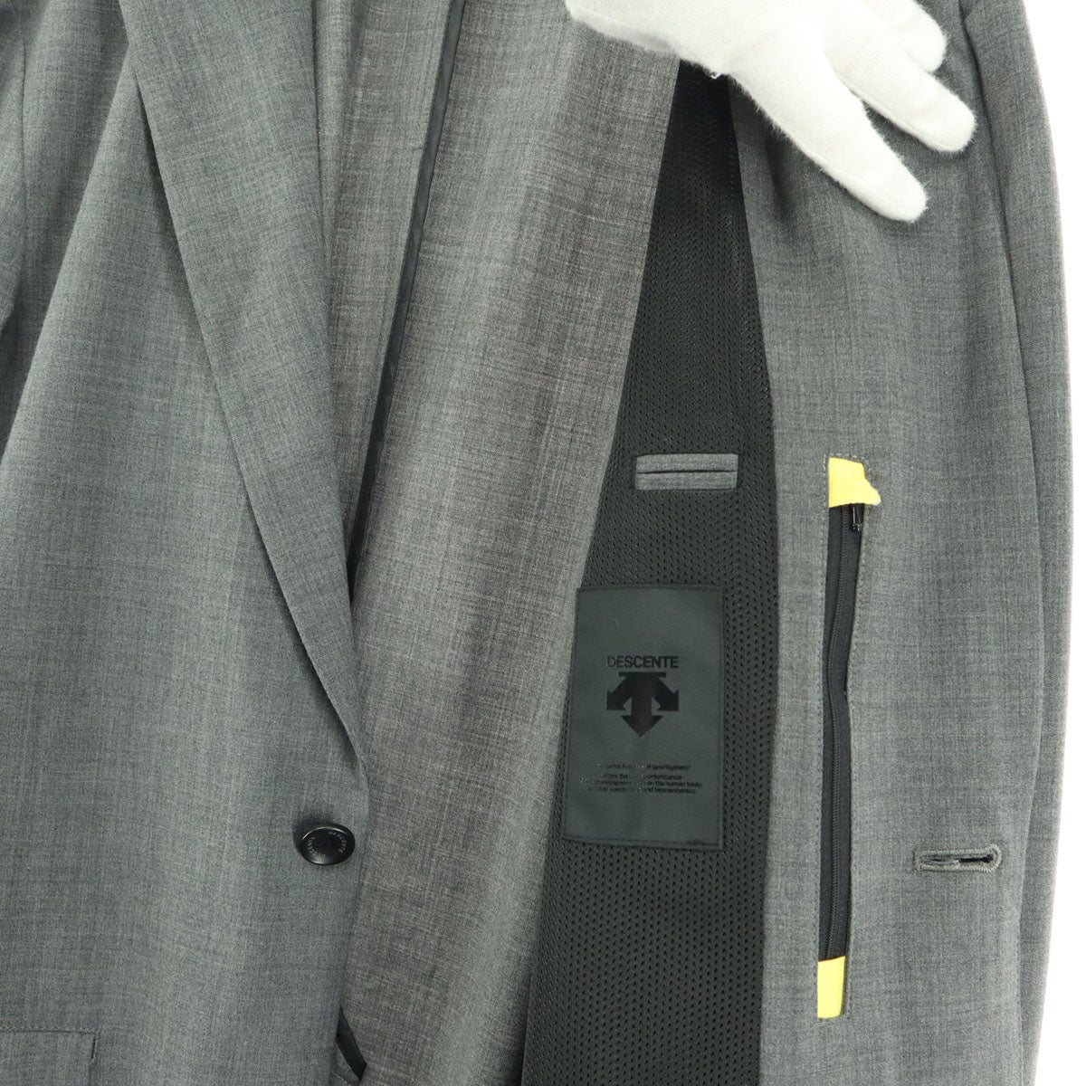 DESCENTE デサント 長袖 テーラードジャケット M グレー メンズ