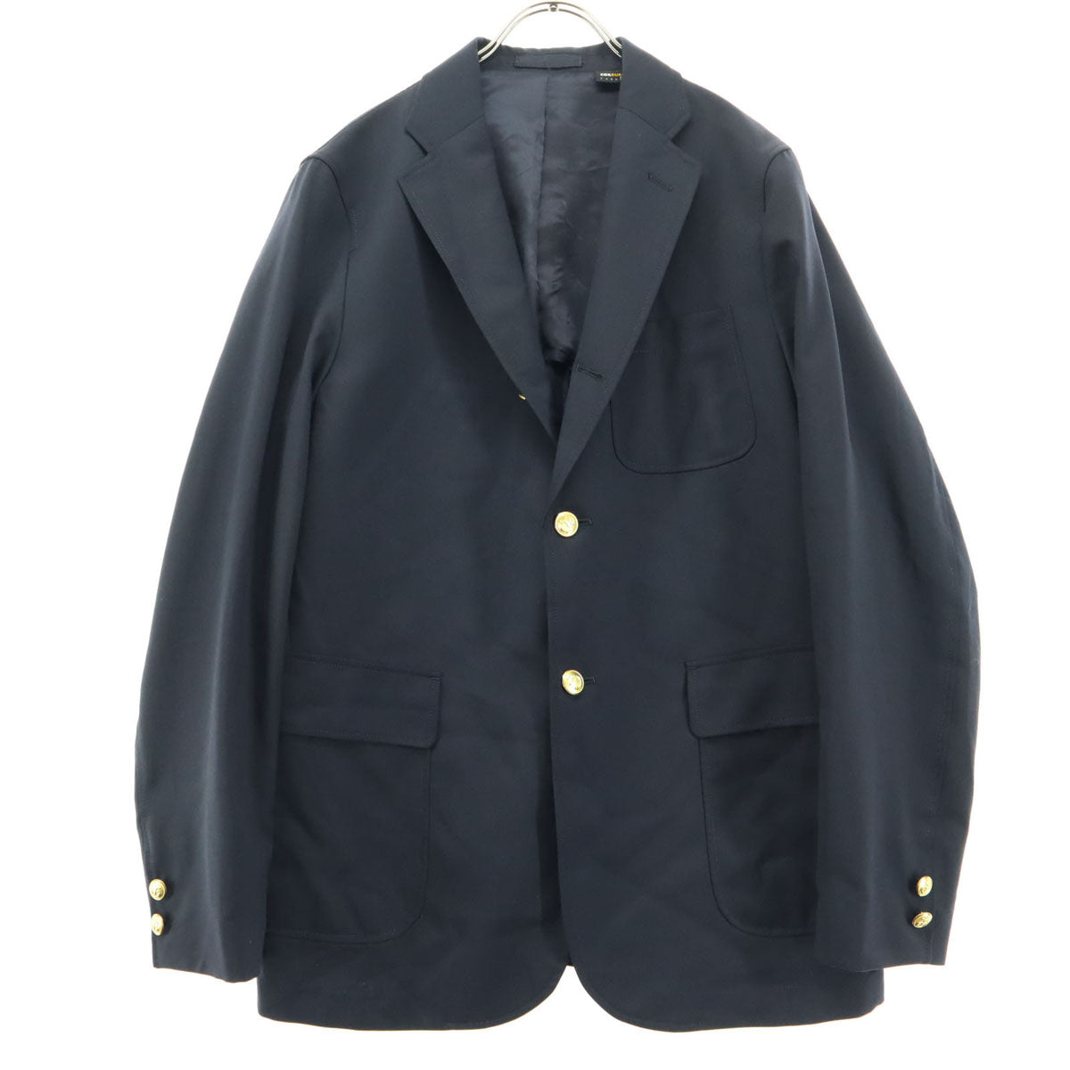 美品 BEAMS PLUS ビームスプラス 長袖 コーデュラナイロン 金ボタン ブレザー M ブラック メンズ