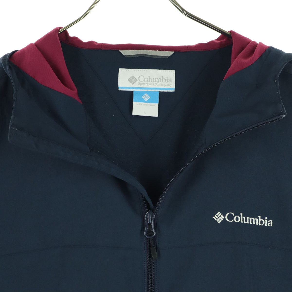 Columbia コロンビア 長袖 ジップパーカー L ネイビー レディース
