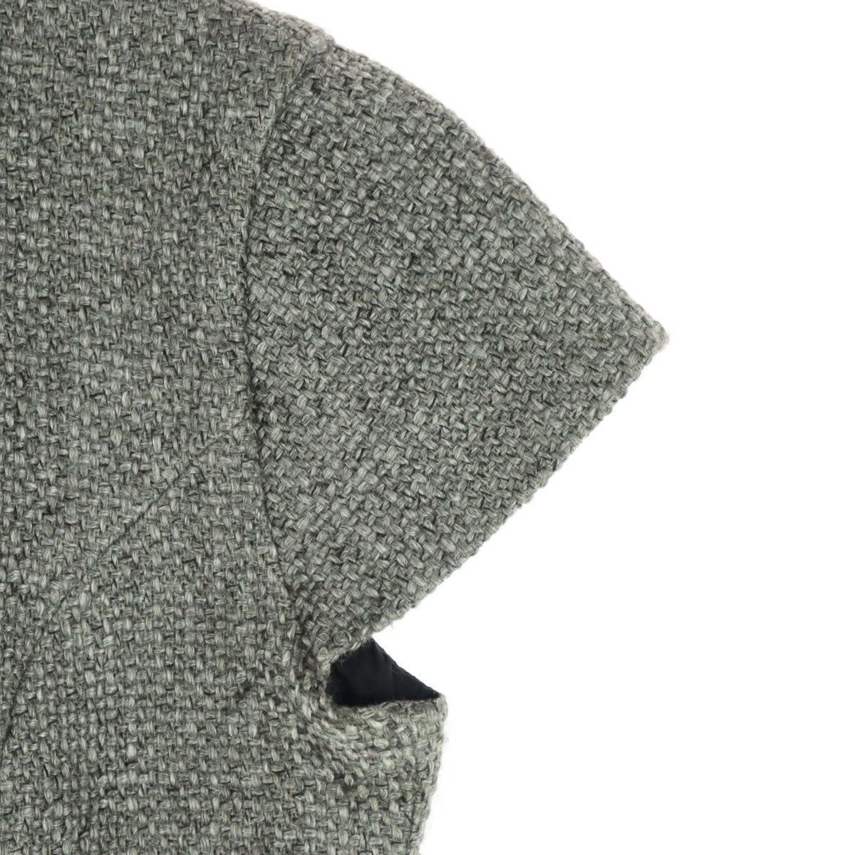 美品 YOKO CHAN ヨーコチャン 日本製 フレンチスリーブ 膝丈ワンピース 38 グレー レディース