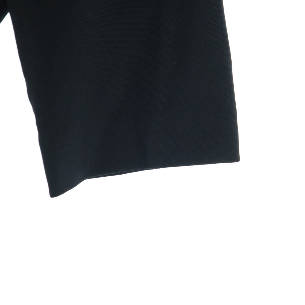 美品 YOKO CHAN ヨーコチャン 半袖 膝丈ワンピース 36 ブラック バックジップ レディース