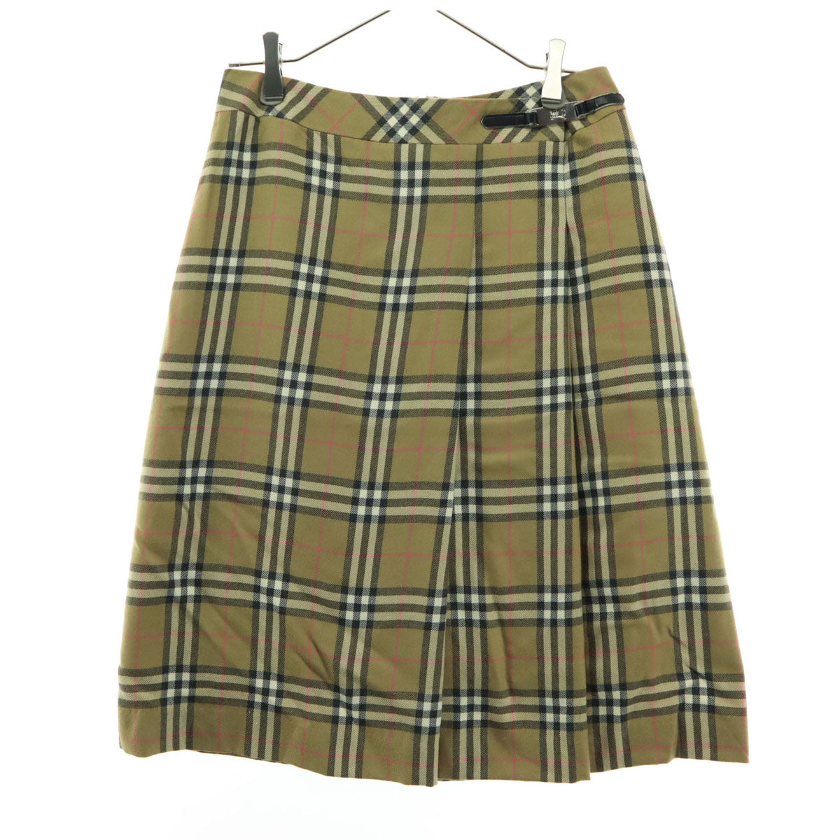 BURBERRY バーバリー 三陽商会 チェック柄 ミディスカート 40 ベージュ系 レディース