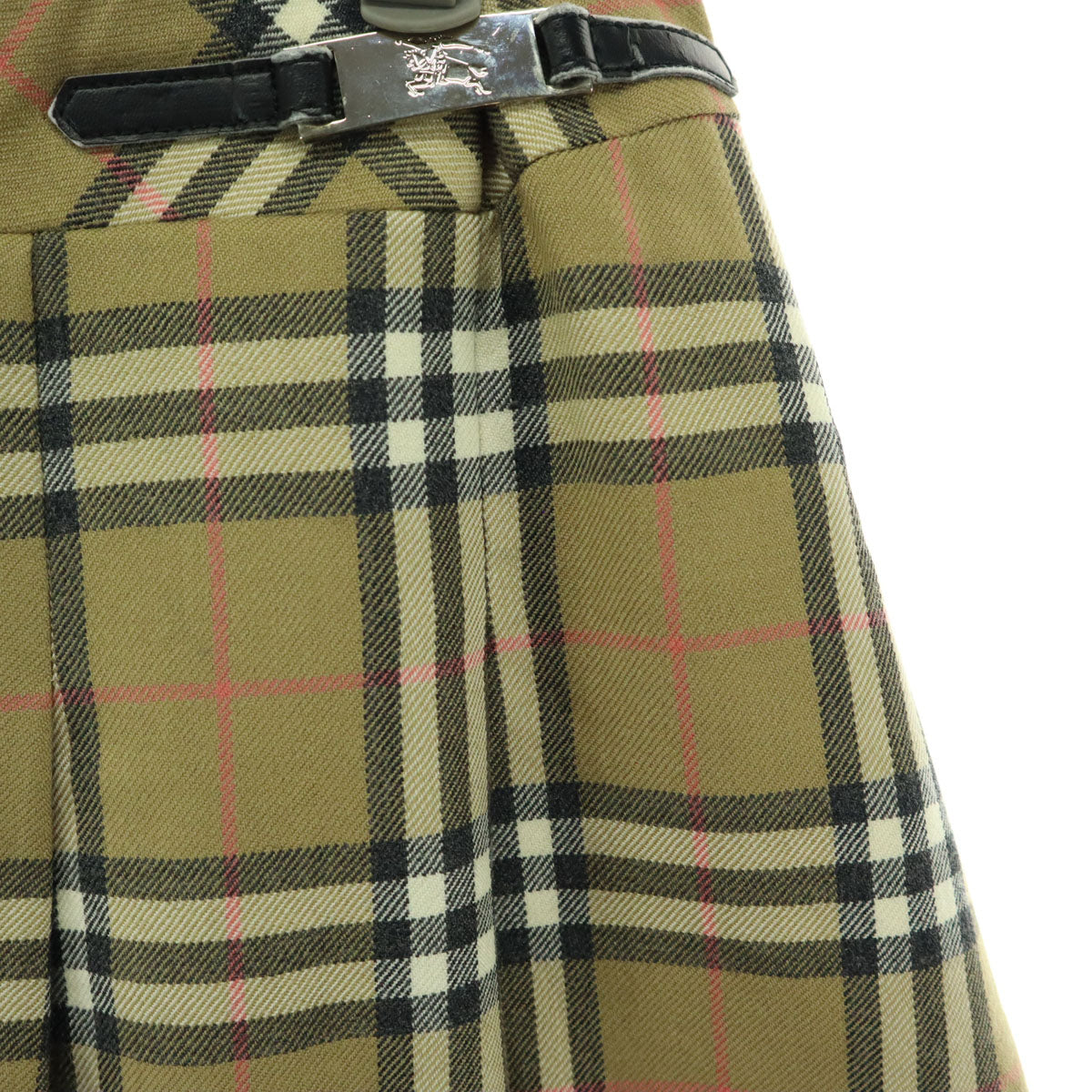 BURBERRY バーバリー 三陽商会 チェック柄 ミディスカート 40 ベージュ系 レディース