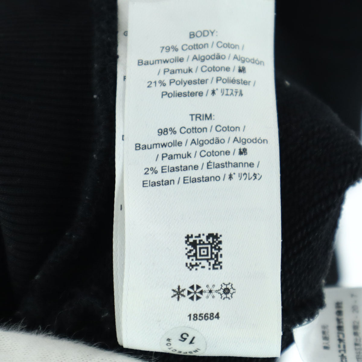 FRED PERRY フレッドペリー ワンポイント刺_ 長袖 パーカー L ブラック メンズ