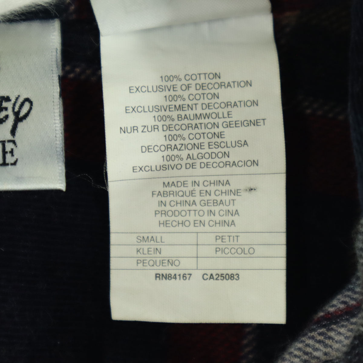 美品 The Disney Store ディズニーストア チェック柄 長袖 ネルシャツ S ネイビー ミッキー メンズ