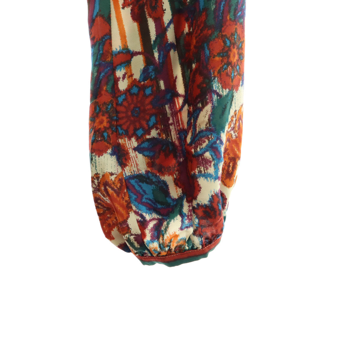 未使用 Ungrid アングリッド ストライプ柄 花柄 長袖 ガウン F ベージュ系 レディース