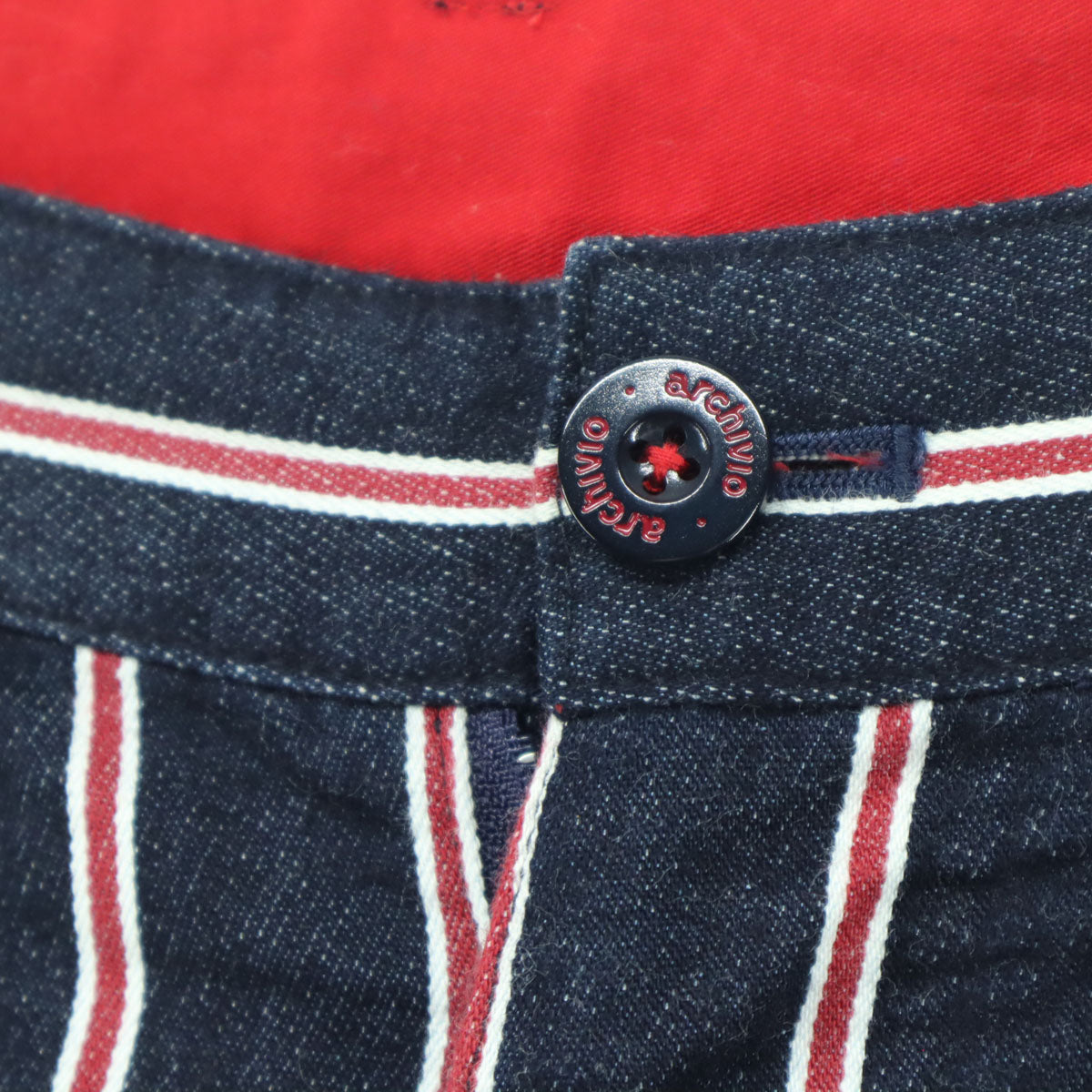 美品 ARCHIVIO アルチビオ ストライプ柄 ゴルフ ロングパンツ 48 ブラック メンズ