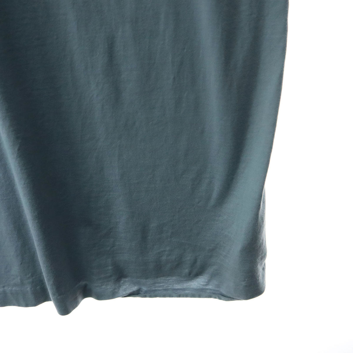 美品 ATON エイトン 日本製 半袖 Vネック ロングワンピース 2 ブルー系 Demi-Luxe BEAMS デミルクスビームス コラボ レディース