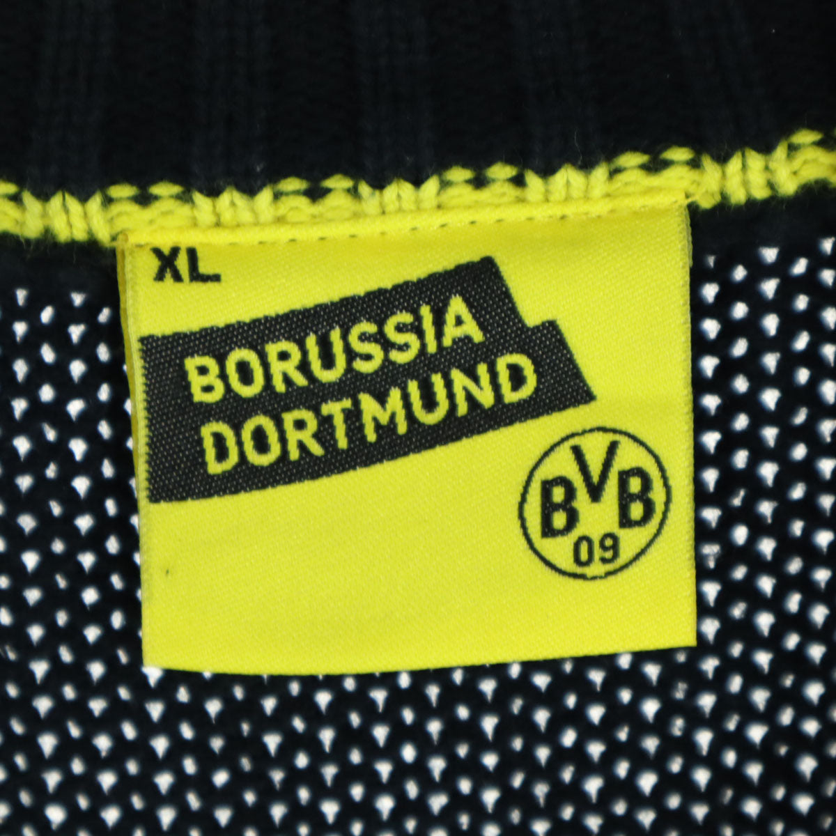 Borussia Dortmund ボルシアドルトムント 長袖 ハーフジップ ニット XL ブラック メンズ