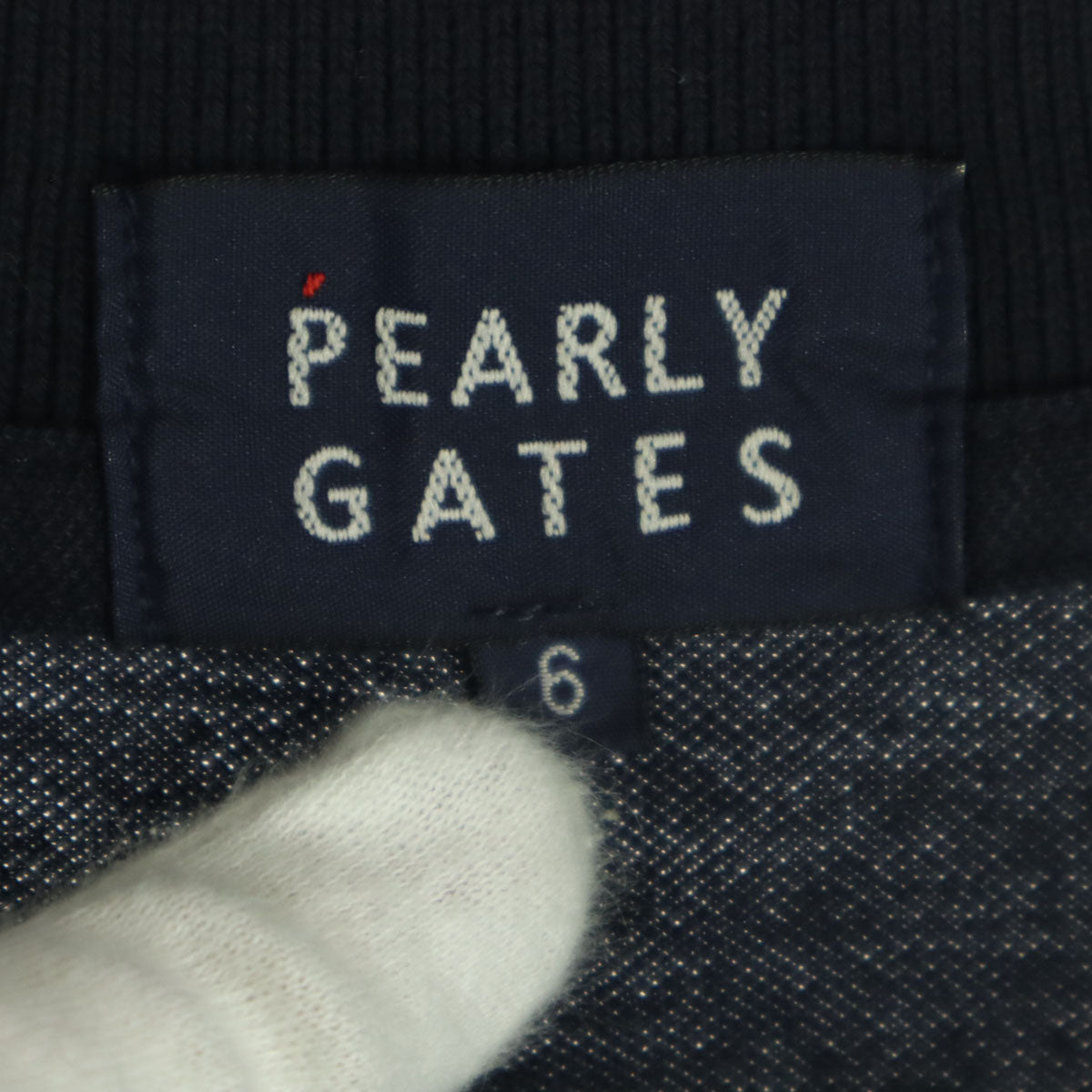 美品 PEARLY GATES パーリーゲイツ プリント ゴルフ 半袖 ポロシャツ 6 ブラック メンズ