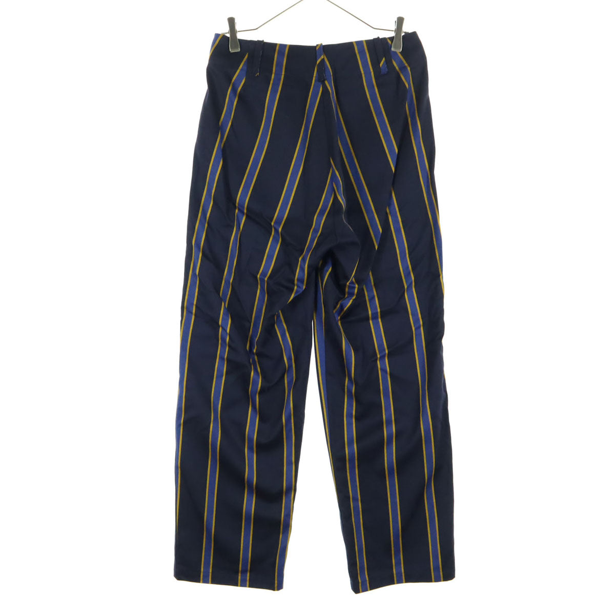 美品 GALLEGO DESPORTES ギャレゴデスポート フランス製 ストライプ柄 スラックスパンツ S ネイビー系 メンズ