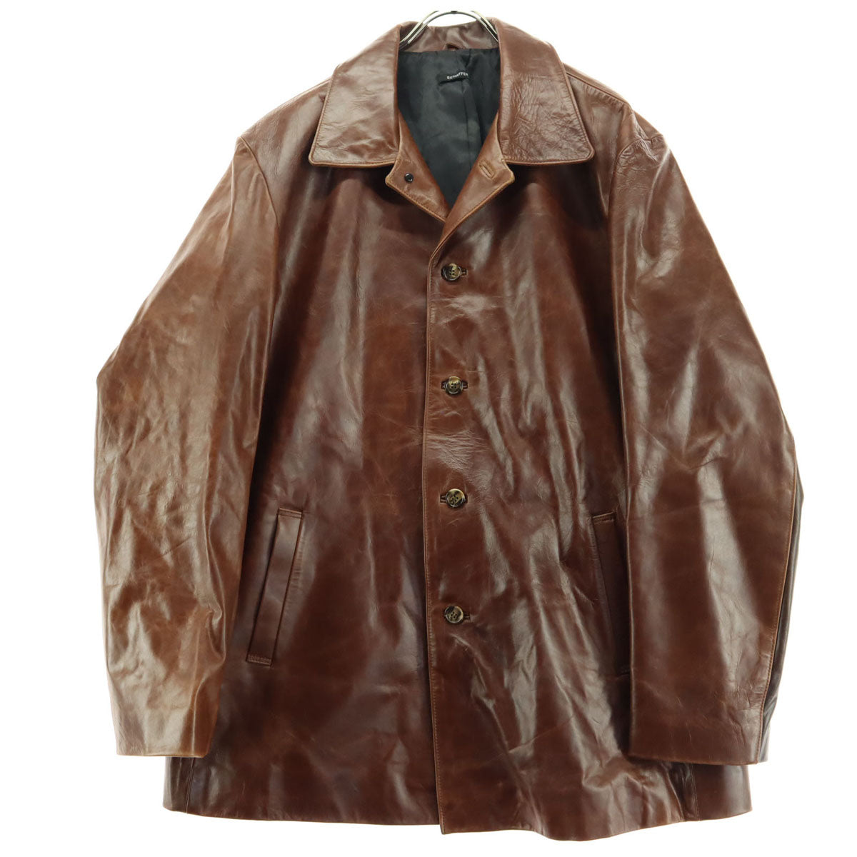SCHAFFEN シャッフェン 馬革 レザーコート 4 ブラウン メンズ
