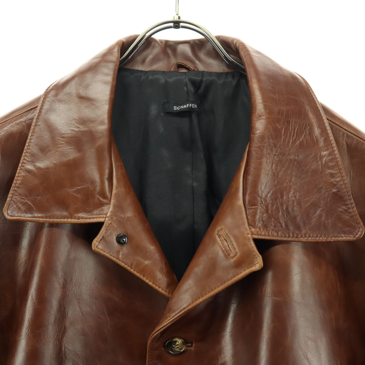 SCHAFFEN シャッフェン 馬革 レザーコート 4 ブラウン メンズ