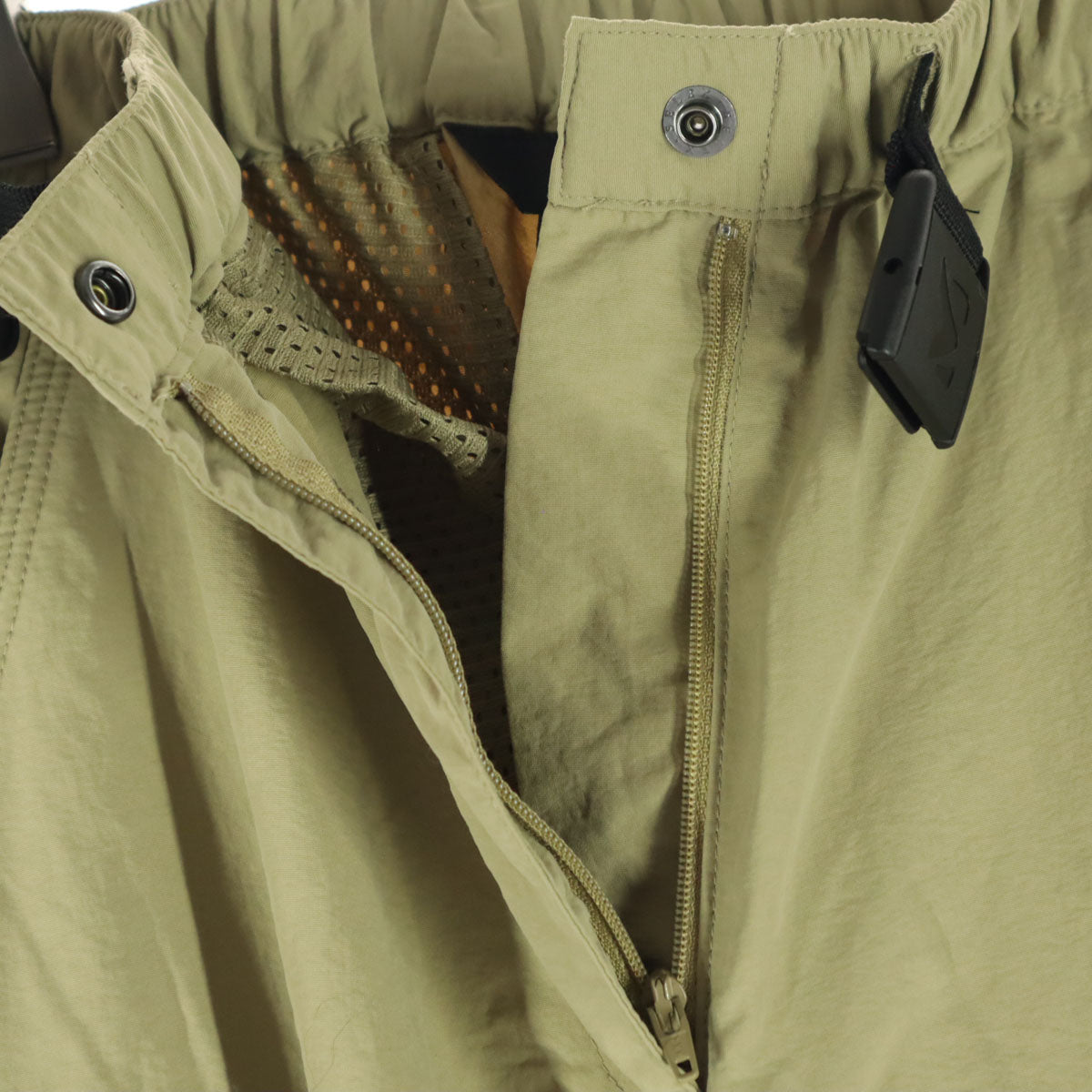 美品 MILLET ミレー ワンポイントロゴ ナイロン カーゴパンツ XS ブラウン アウトドア メンズ