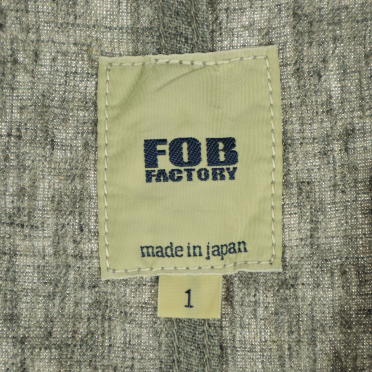 FOB FACTORY エフオービーファクトリー 日本製 長袖 ジャケット グレー メンズ